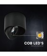 Spot LED saillant 12W - IP44, noir, CCT, puce Cree