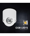 V-Tac Spot LED saillant 18W - IP44, puce Cree, CCT 3-en-1, blanc