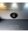 V-Tac 12W CCT LED Downlight - IP44, Noir, Puce Cree