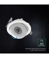 V-Tac 18W COB LED downlight - IP44, CCT, puce Cree, blanc, garantie 6 ans