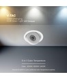 V-Tac 18W COB LED downlight - IP44, CCT, puce Cree, blanc, garantie 6 ans