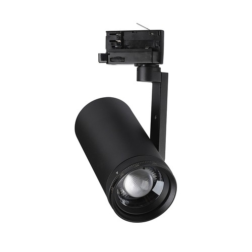 V-Tac 30W Spot de rail LED triphasé zoomable - CCT, 25°-50°, noir
