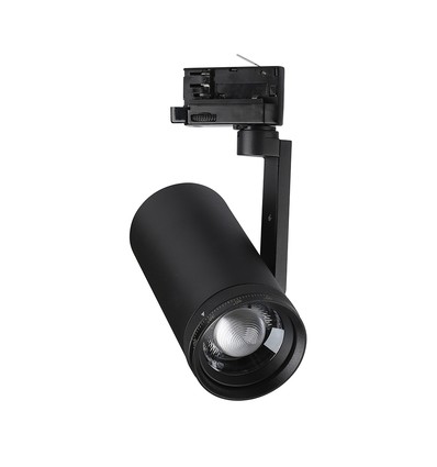 V-Tac 30W Spot de rail LED triphasé zoomable - CCT, 25°-50°, noir