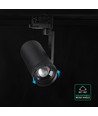 V-Tac 30W Spot de rail LED triphasé zoomable - CCT, 25°-50°, noir