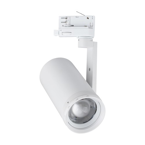 V-Tac 30W Spot de rail triphasé CCT - Zoomable 25°-50°, blanc