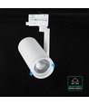 V-Tac 30W Spot de rail triphasé CCT - Zoomable 25°-50°, blanc