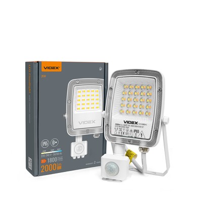 Projecteur LED 20W avec détecteur - PIR, CCT