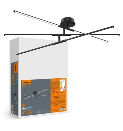 Plafonnier LED 40W - Noir, CCT