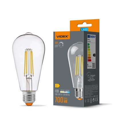 Ampoule LED filament E27 6W dimmable - ST64, blanc neutre