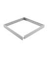 Cadre pour dalle LED 60x60 - Kit montage rapide, coins plastique, bord blanc, 62mm