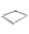 Cadre pour dalle LED 60x60 - Kit montage rapide, coins plastique, bord blanc, 62mm