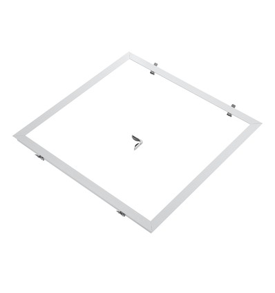 Cadre d'encastrement pour dalle LED 60x60 - Compatible Troldtekt sans adaptation, bord blanc
