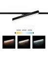 Rail LED monophasé 30/28/25W - 60 cm, Noir, 1F2W