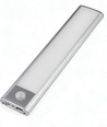 Lampe de placard LED 20cm 1,5W avec détecteur - Argent, rechargeable, IP20