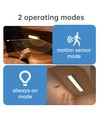 40cm 2W LED skabslampe med sensor - Sølv, genopladelig, IP20