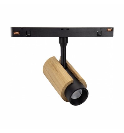 Spot LED System Shift CCT S Wood 6W - 24°, noir, interrupteur CCT