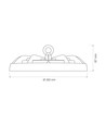 Cloche LED 100W - CCT, blanc