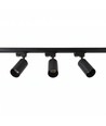 Kit rail 1 phase BASIC - 1m, Noir, 3 spots, GU10, sans ampoule