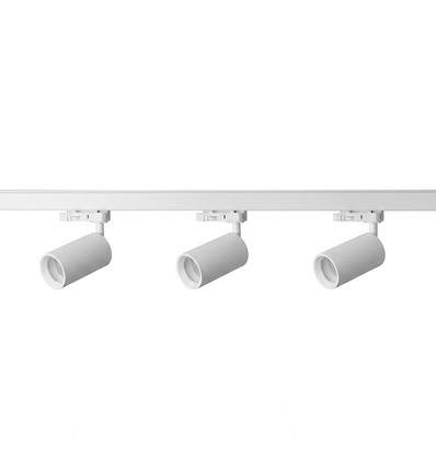Kit rail triphasé BASIC - 1m, Blanc, 3 spots, GU10, sans ampoule