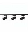 Kit rail triphasé BASIC - 1m, Noir, 3 spots, GU10, sans ampoule