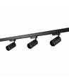 Kit rail triphasé BASIC - 1m, Noir, 3 spots, GU10, sans ampoule