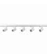 Kit rail 3 phases BASIC - 2m, Blanc, 5 spots, GU10, sans ampoule