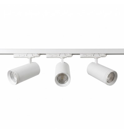 Kit rail 3 phases ZoomCCT - 1m, Blanc, 3 spots, source lumineuse incl.