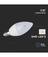 Ampoule LED bougie E14 4,5W - C37, puces LED Samsung