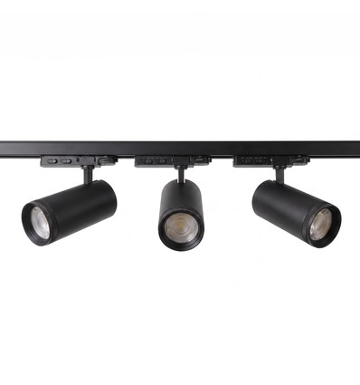 Kit rail triphasé ZoomCCT - 1m, noir, 3 spots, source lumineuse incl.