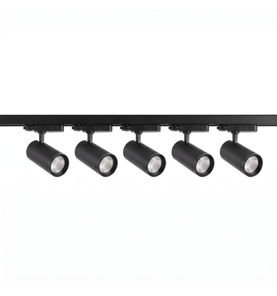 Kit rail triphasé ZoomCCT - 2m, noir, 5 spots, source lumineuse incl.