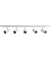 Kit rail 3 phases ProCCT - 2m, Blanc, 5 spots, source lumineuse incl.