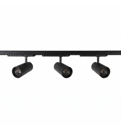 Kit rail 3 phases ProCCT - 1m, noir, 3 spots, source lumineuse incl.