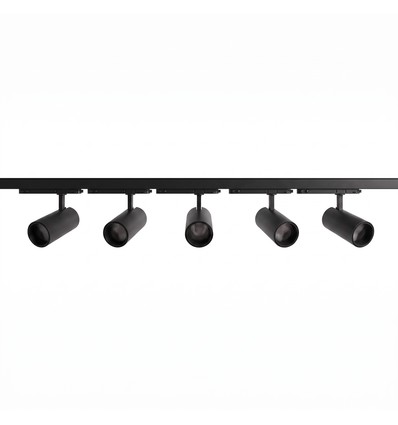 Kit rail triphasé ProCCT - 2m, noir, 5 spots, source lumineuse incluse