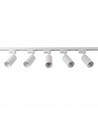 Kit rail triphasé BASIC - 2m, Blanc, 5 spots, GU10, sans ampoule