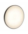 Plafonnier LED 18W - Ø25cm, Hauteur : 5,2cm, Bord blanc, avec anneau noir inclus