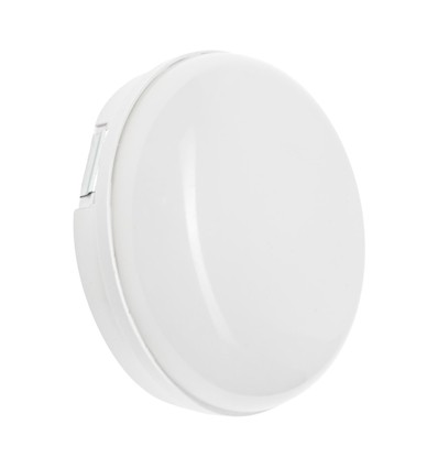 Applique murale LED Technic 8W - IP54, IK10, ronde, blanche, source lumineuse incluse