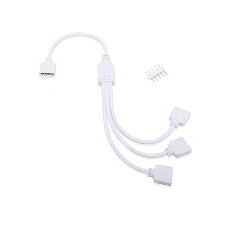 Câble séparateur 3 voies RGB+WW - 12/24V, blanc
