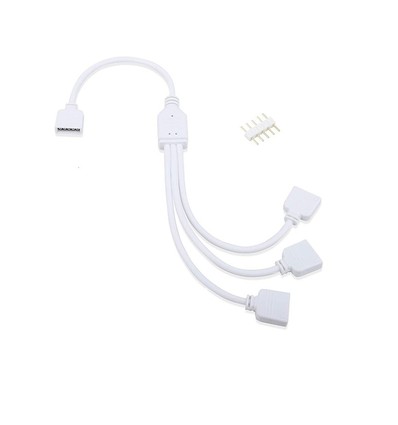 Câble séparateur 3 voies RGB+WW - 12/24V, blanc