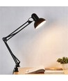 Lampe Architecte Classique Noire - Incl. pied et pince de table, Douille E27, Sans source lumineuse