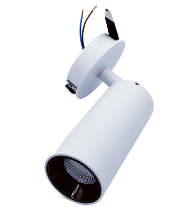 Spot encastrable 12W Ø5,2cm dimmable RA90 - Découpe : Ø5,5 cm, Dimensions : Ø5,2 cm, Blanc