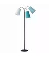 Lampadaire E14 Salsa de Nielsen Light en noir, aqua et bleu clair