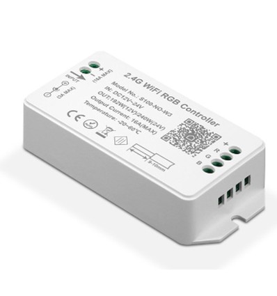 Contrôleur RGB WiFi - Tuya Smart/Smart Life, sans télécommande, compatible Google Home/Alexa, 12V (120W), 24V (240W)