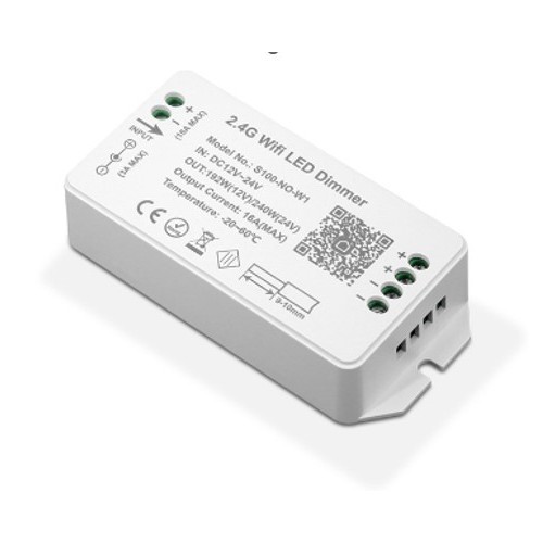 Variateur WiFi - Tuya Smart/Smart Life, sans télécommande, compatible Google Home/Alexa, 12V (120W), 24V (240W)