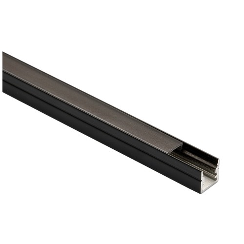 Profilé en aluminium pour panneau acoustique, 1,2 mètre de longueur, livré avec un cache noir mat, 10x10 mm