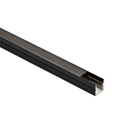 Profilé en aluminium pour panneau acoustique, 1,2 mètre de longueur, livré avec un cache noir mat, 10x10 mm