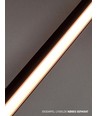 Profilé en aluminium pour panneau acoustique, 1,2 mètre de longueur, livré avec un cache noir mat, 10x10 mm