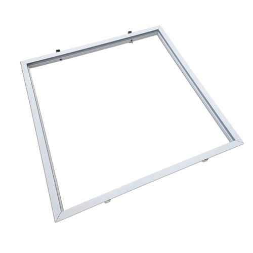 Cadre encastrable pour panneau LED 60x60 - Nouveau modèle, compatible avec Troldtekt sans ajustement, bord blanc