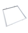 Cadre encastrable pour panneau LED 60x60 - Nouveau modèle, compatible avec Troldtekt sans ajustement, bord blanc