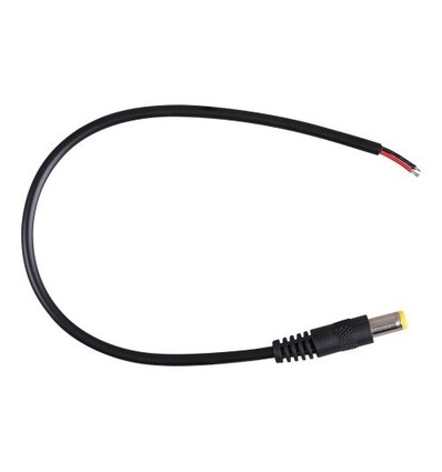 Connecteur mâle DC - Pour bandes LED, 5V-48V, noir