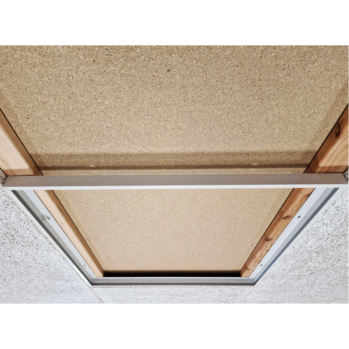 Cadre Troldtekt encastré 60x60 - Pour panneau LED, compatible avec Troldtekt sans ajustement, bord blanc